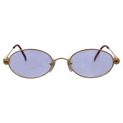 Jean Paul Gaultier Vintage Gold Metal 55-5101 Eyeglasses 50/19 140mm