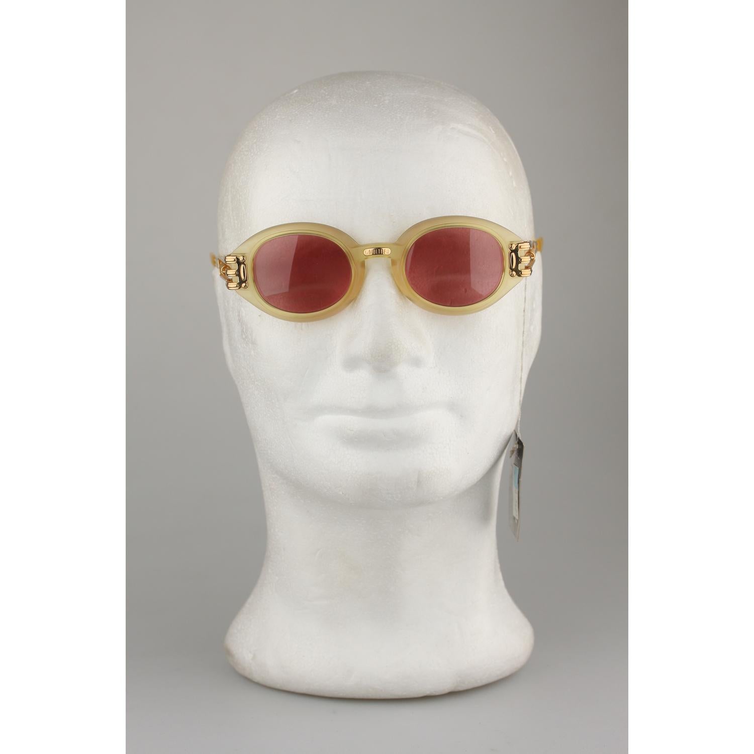 Jean Paul Gaultier Vintage Gold Oval Sunglasses 56-5203 New Old Stock 5
