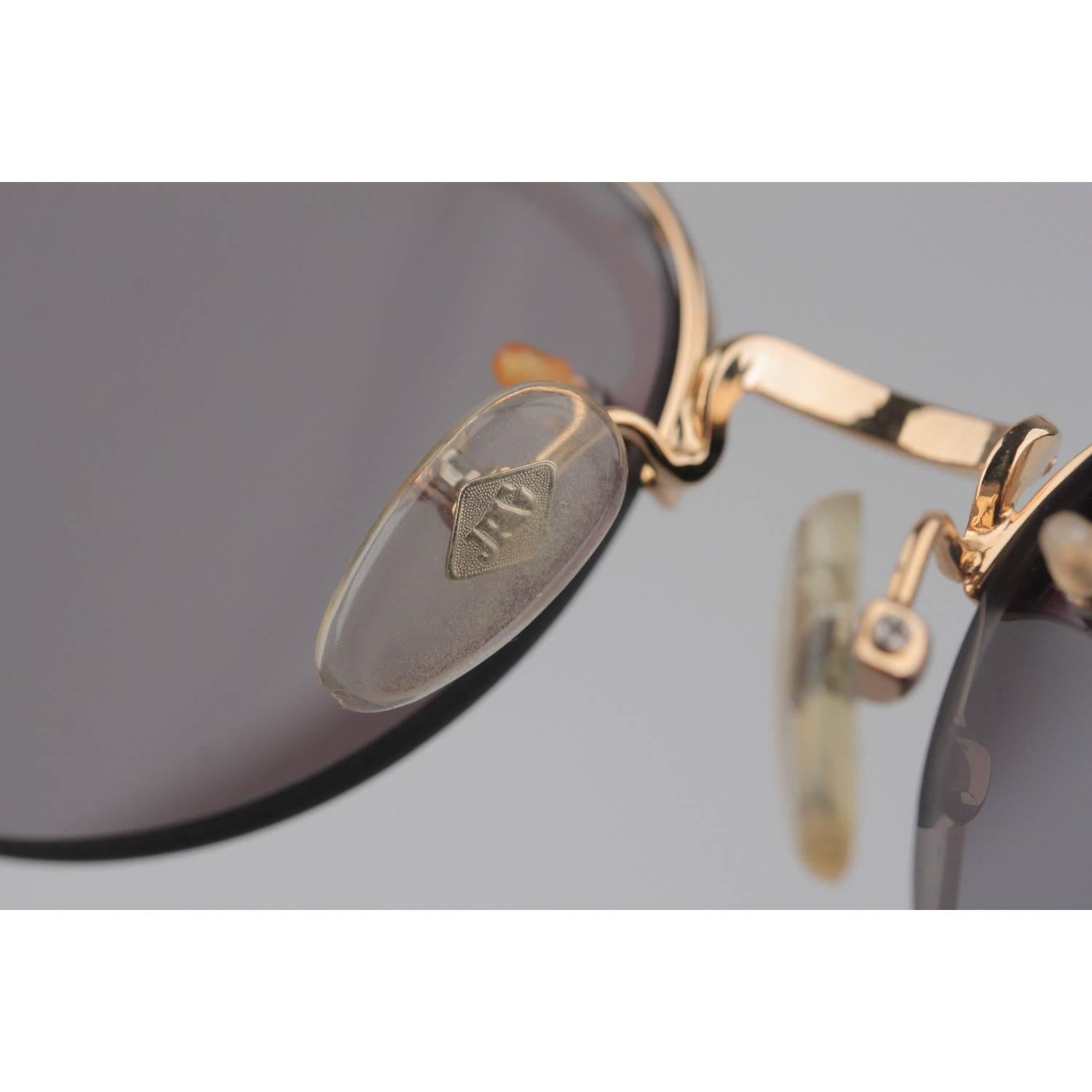 Jean Paul Gaultier Vintage Gold Round Sunglasses   3