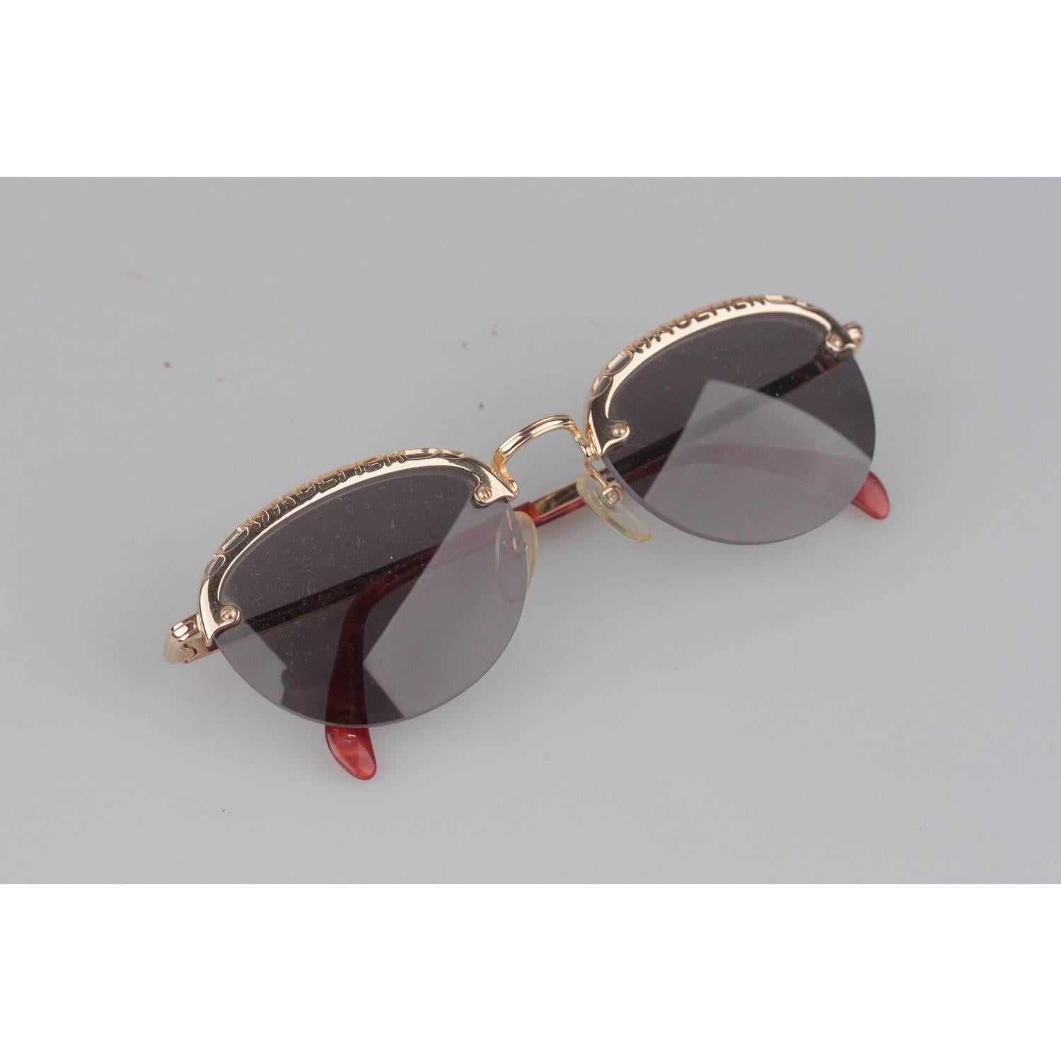 Jean Paul Gaultier Vintage Gold Round Sunglasses   4