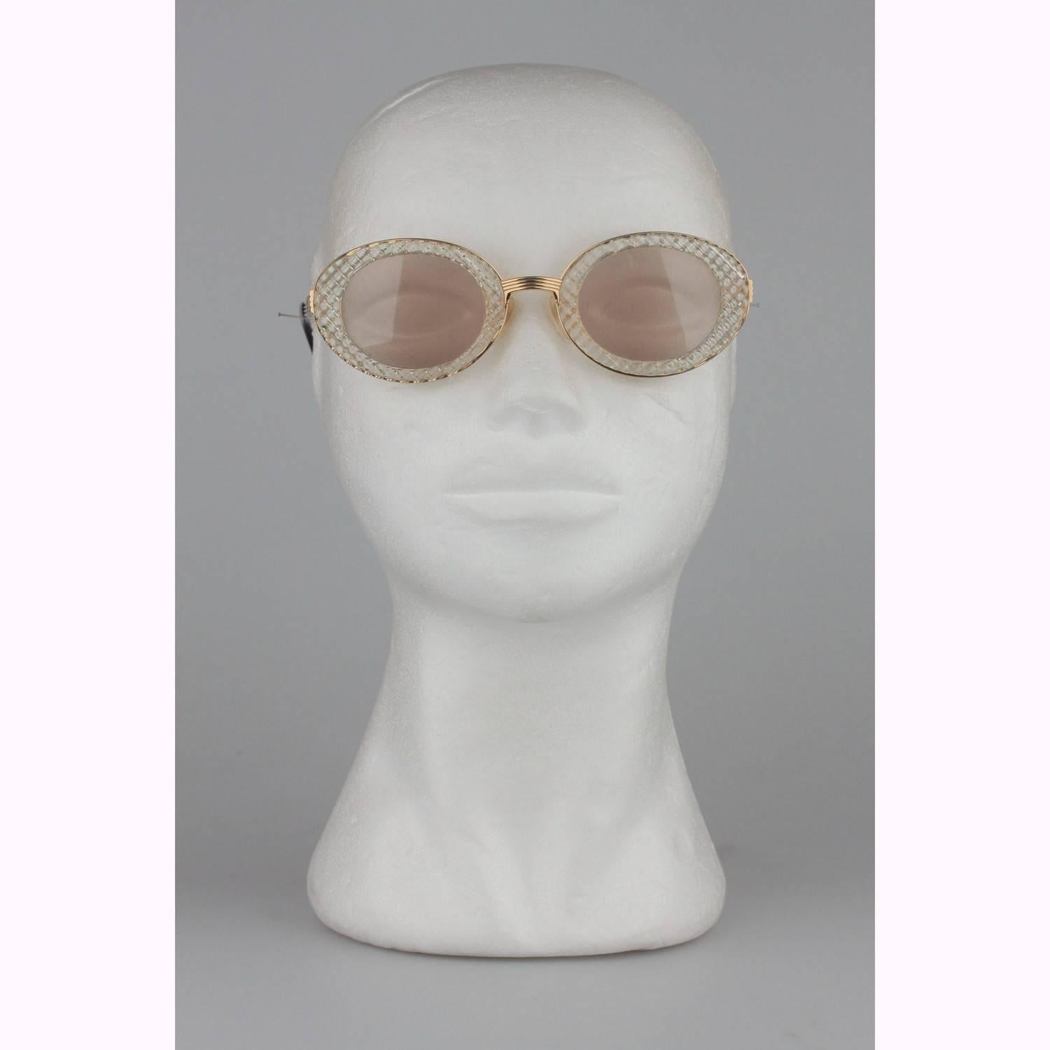 JEAN PAUL GAULTIER Vintage Gold Sunglasses 56-5201 New Old Stock In New Condition In Rome, Rome