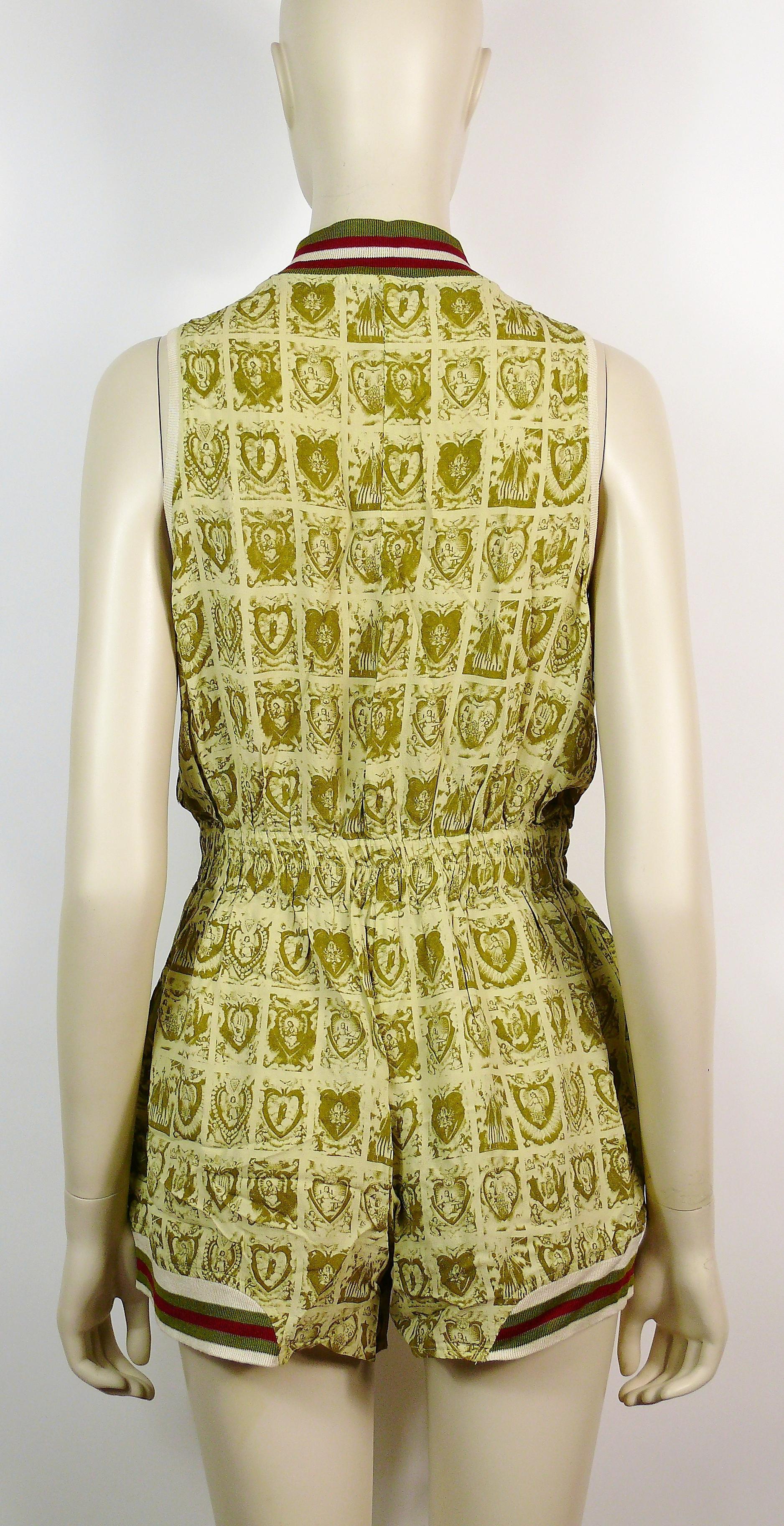 Jean Paul Gaultier Vintage Holy Pictures Print Shortall For Sale 7