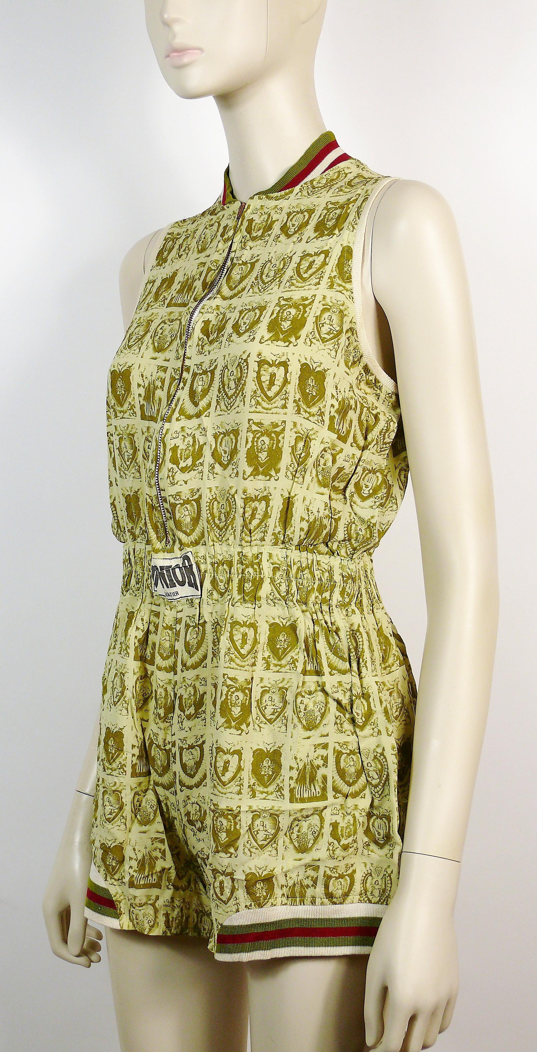 Jean Paul Gaultier Jeans, tuta vintage con stampa di immagini sacre in vendita 4