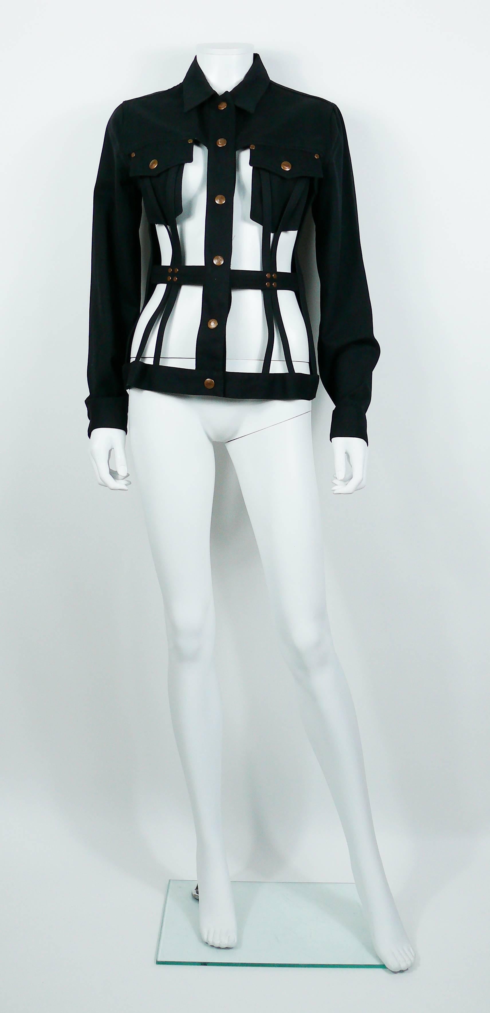 Jean Paul Gaultier Vintage Iconic Black Cage Jacket In Good Condition In Nice, FR