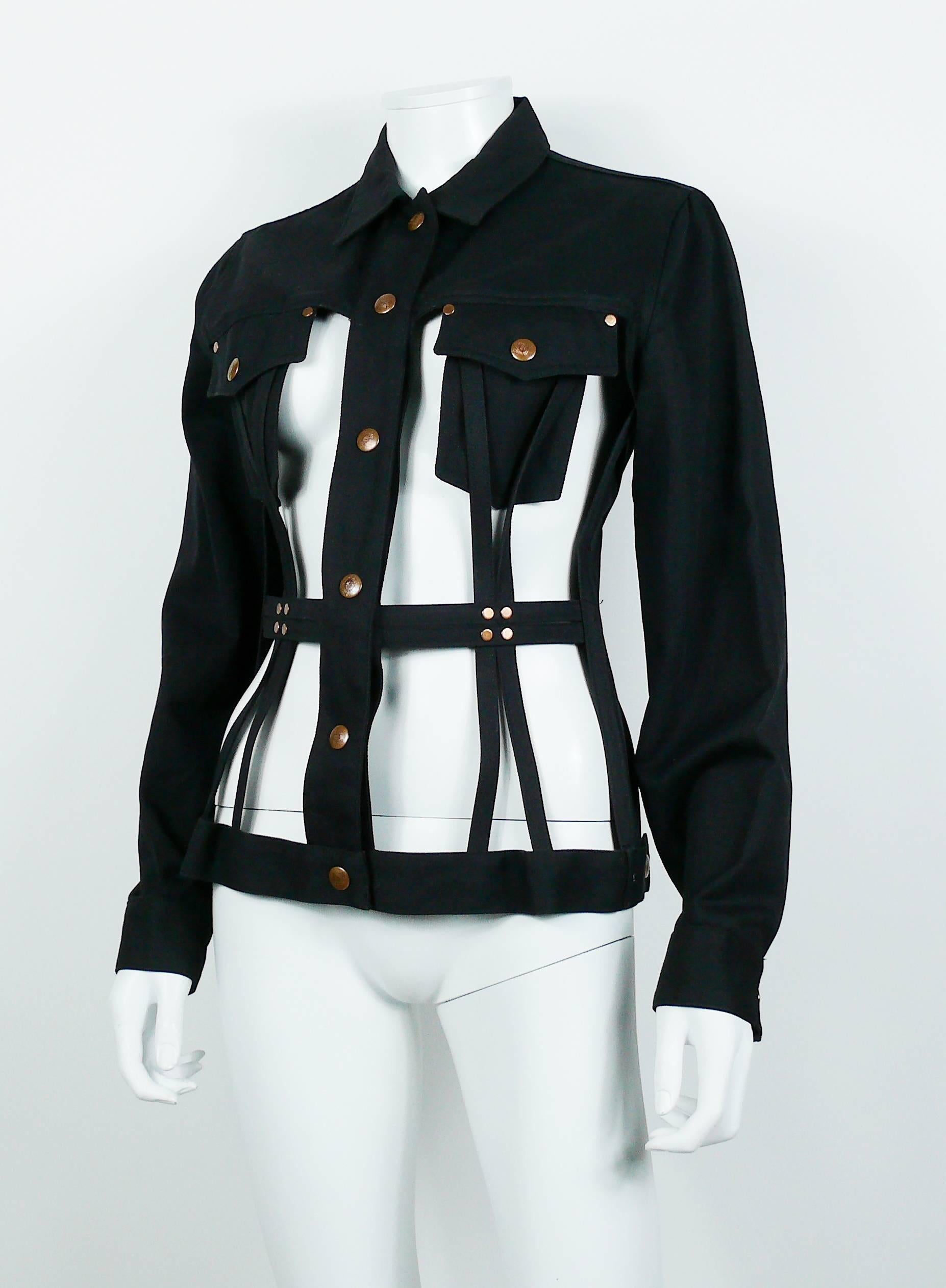Jean Paul Gaultier Vintage Iconic Black Cage Jacket 1