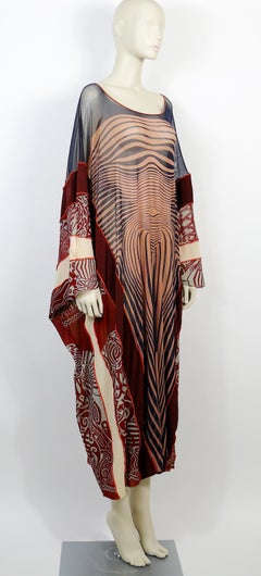 Jean Paul Gaultier Vintage Iconic Body Contour Maxi Caftan S/S 1996 Collection