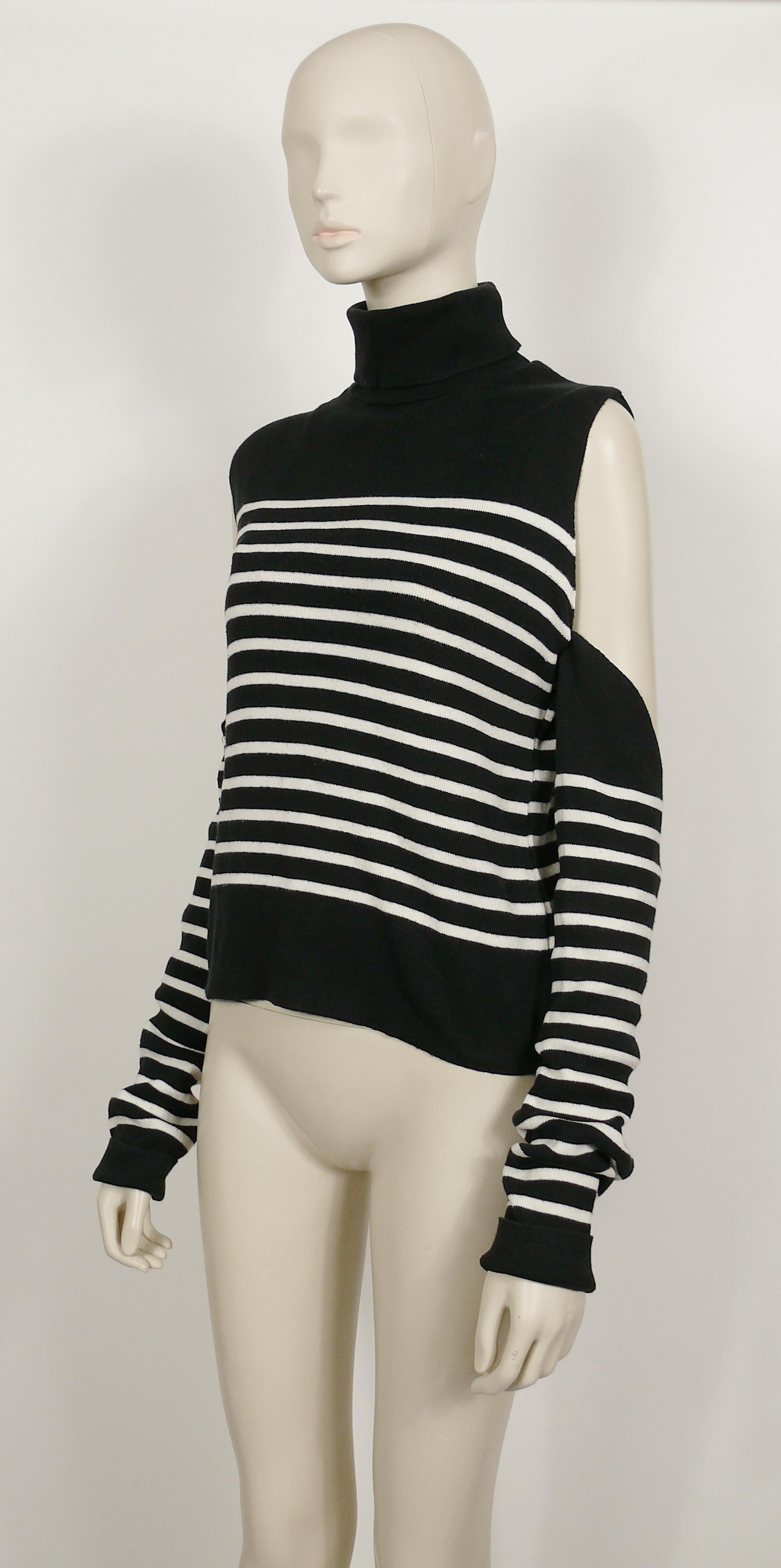 Jean Paul Gaultier Maglione Vintage Iconic Destructured Sailor Stripes In condizioni buone in vendita a Nice, FR