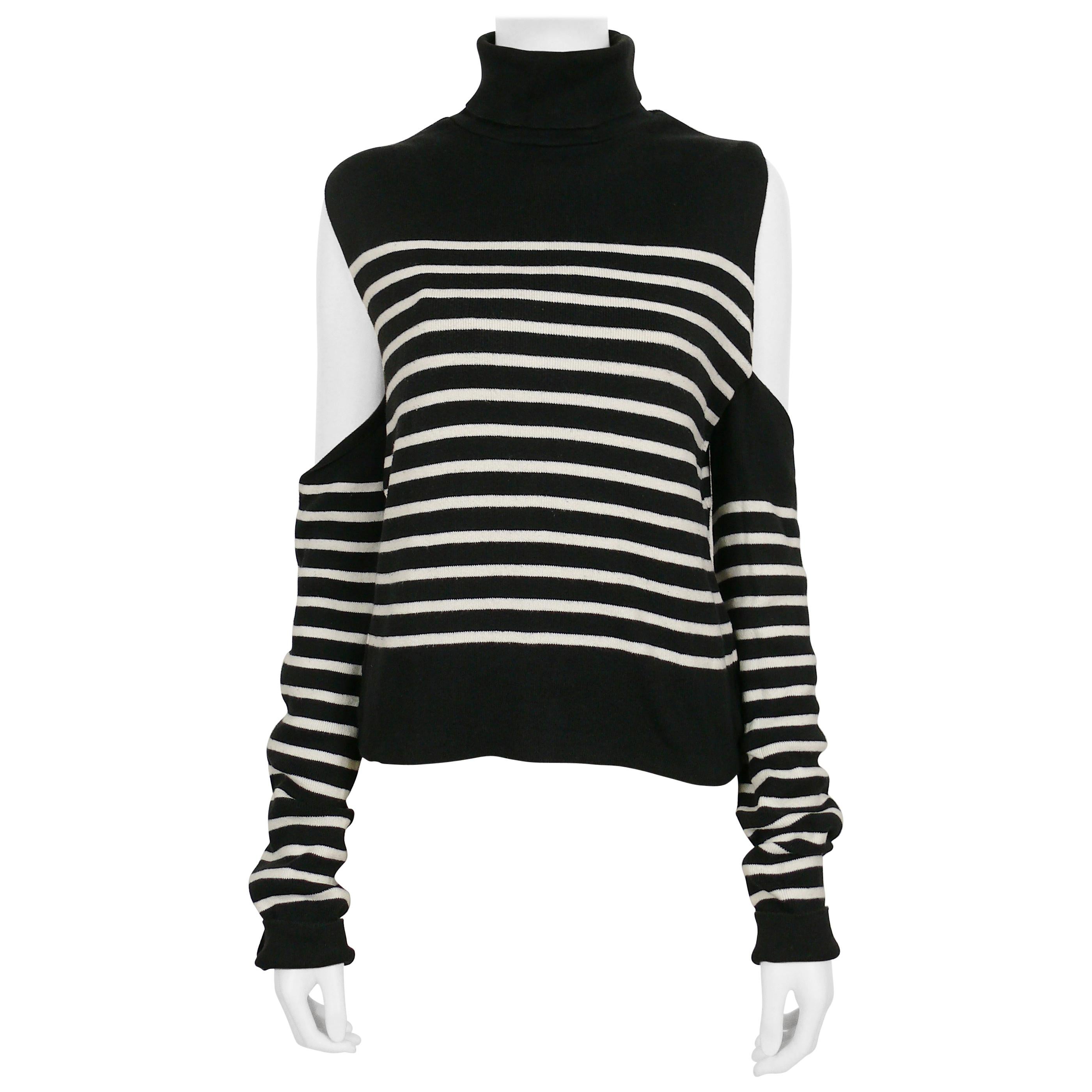Jean Paul Gaultier Vintage Iconic Destructured Sailor Stripes Sweater