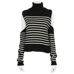 Jean Paul Gaultier Vintage Iconic De strukturierter Matrosen-Pullover mit Streifen