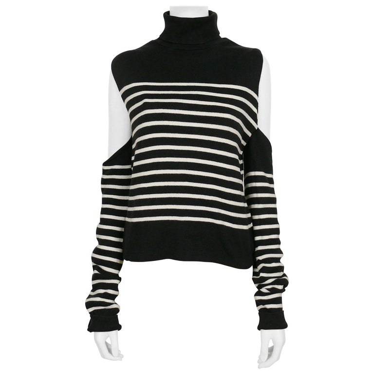 Jean Paul Gaultier Vintage Iconic Pullover mit strukturierten  Matrosenstreifen im Angebot bei 1stDibs