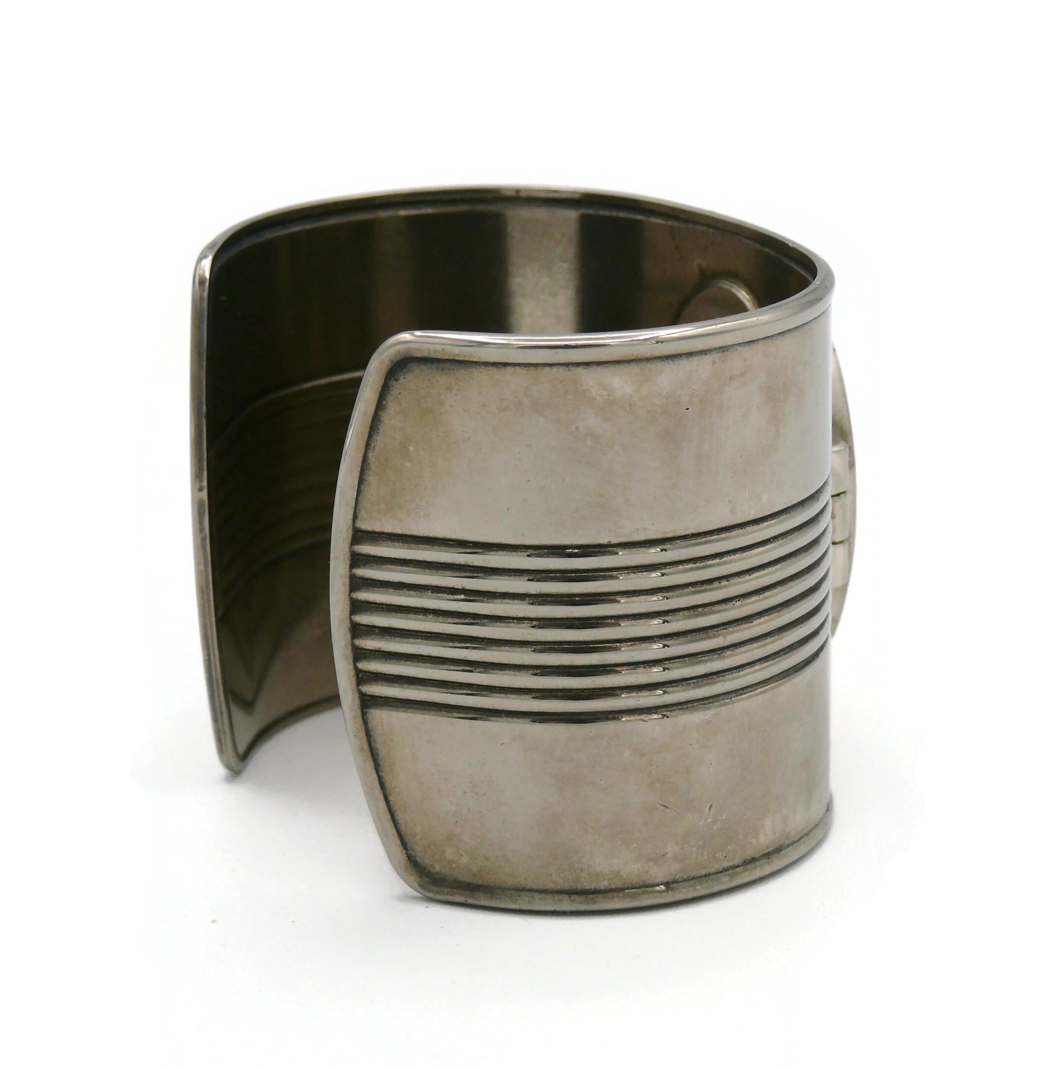 JEAN PAUL GAULTIER Vintage Iconic Tin Can Cuff Bracelet 3