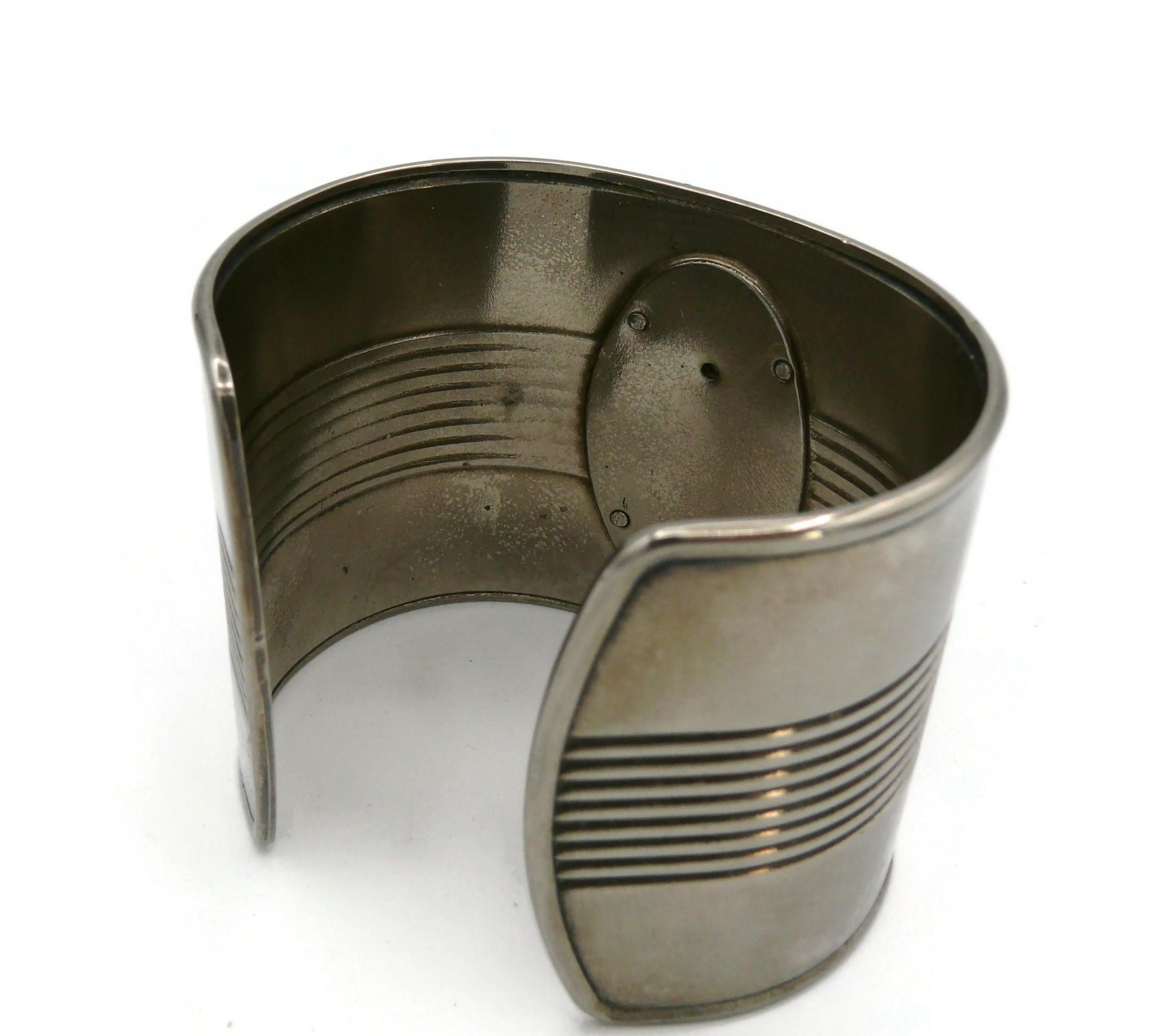 JEAN PAUL GAULTIER Vintage Iconic Tin Can Cuff Bracelet 9