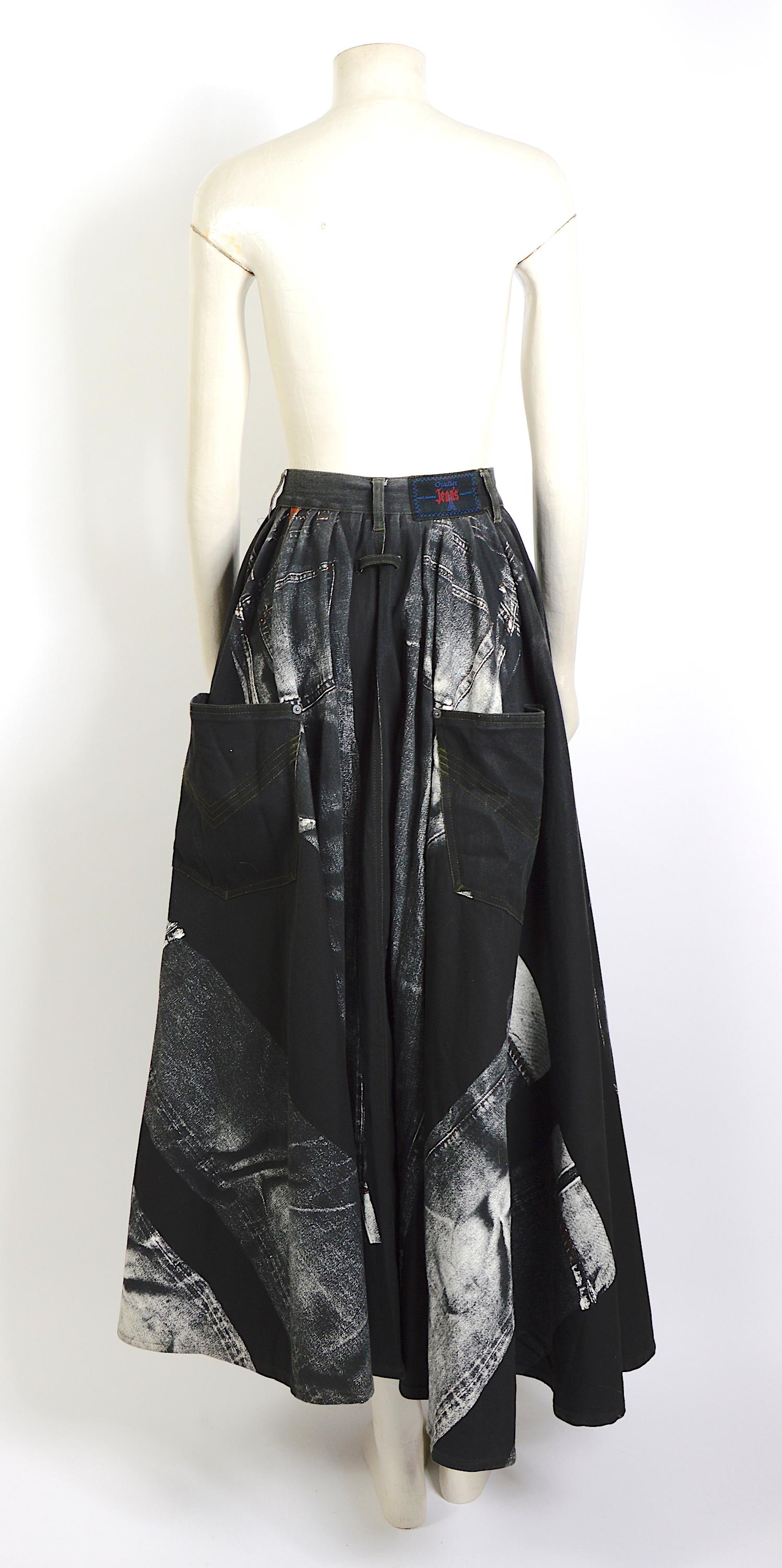 jean paul gaultier maxi skirt