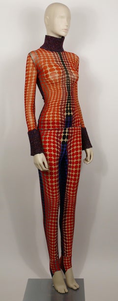 Jean Paul Gaultier Vintage Important Vasarely Iconic Op-Art Print Ensemble L