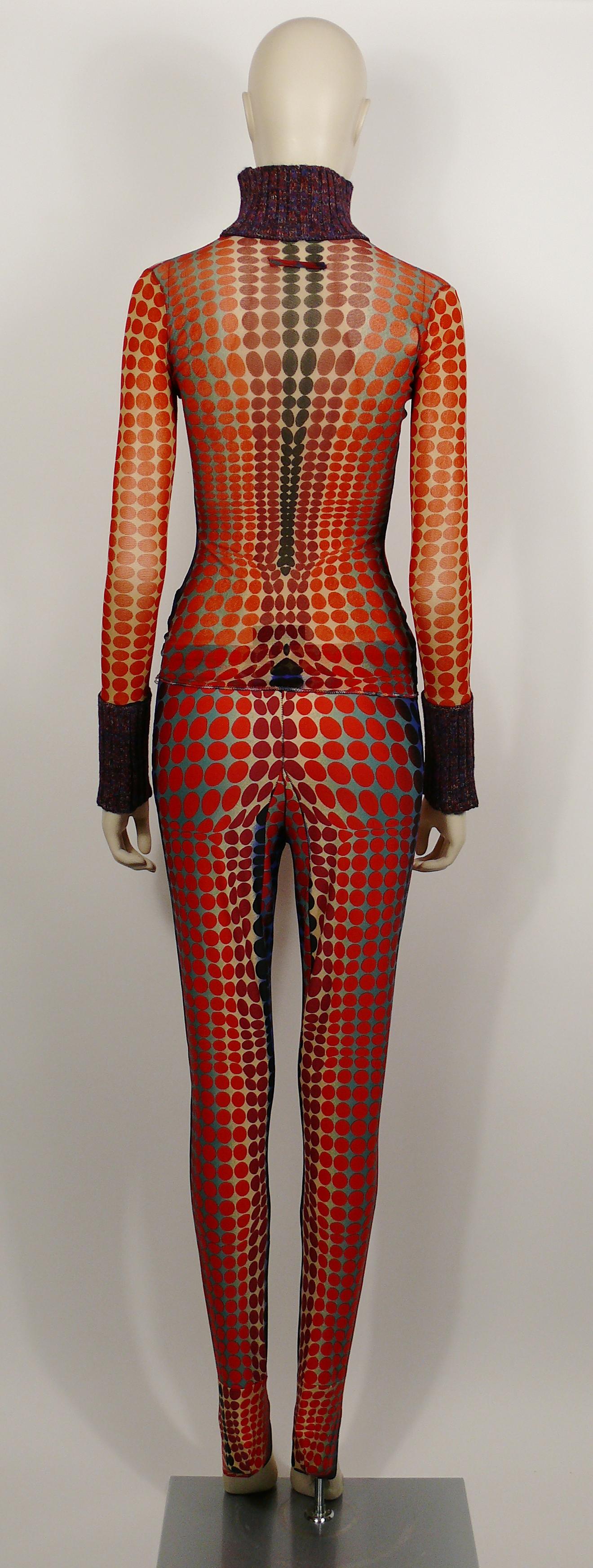 Jean Paul Gaultier Vintage Important Vasarely Iconic Op-Art Print Ensemble L 2