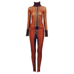 Jean Paul Gaultier Vintage Wichtig Vasarely Iconic Op-Art Print Ensemble L