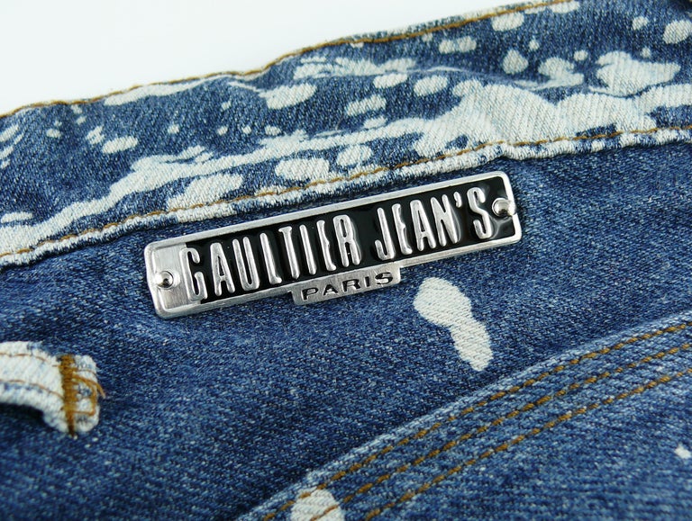 Jean Paul Gaultier Vintage Jackson Pollock Inspired Denim Pants