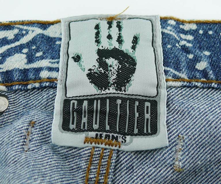 Jean Paul Gaultier Vintage Jackson Pollock Inspired Denim Pants