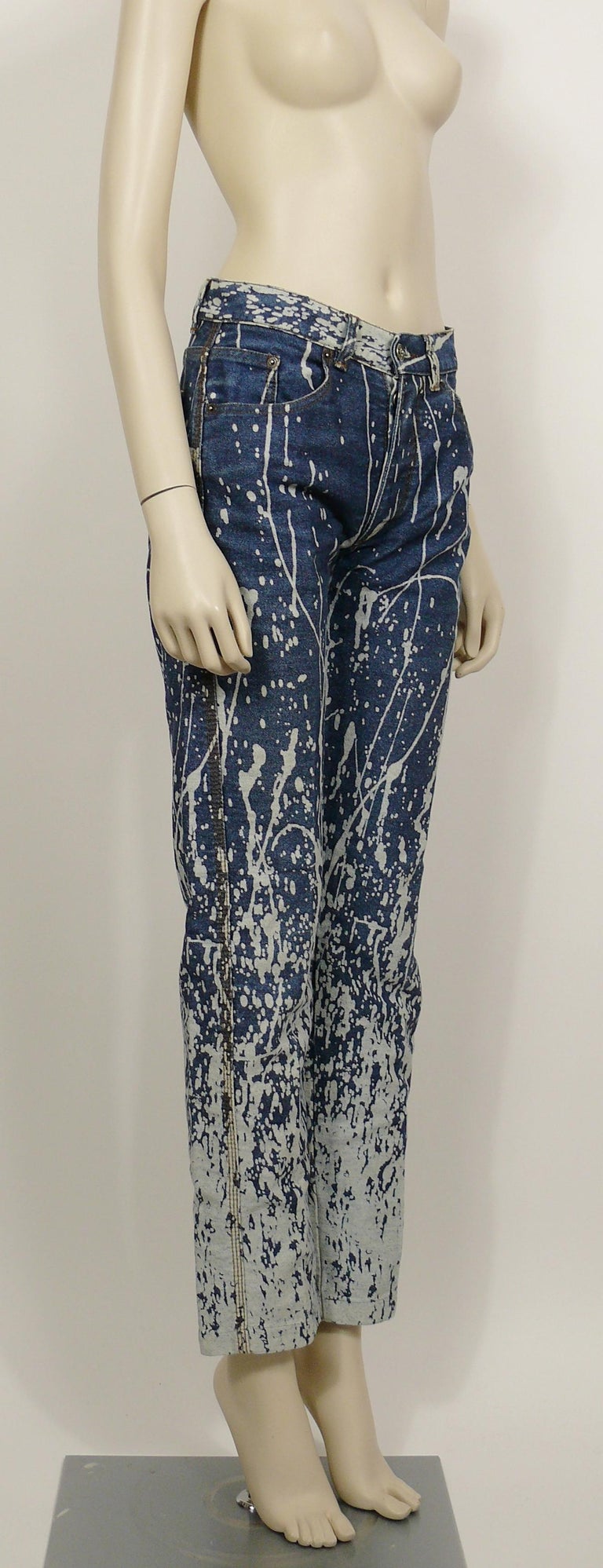 Jean Paul Gaultier Vintage Jackson Pollock Inspired Denim Pants