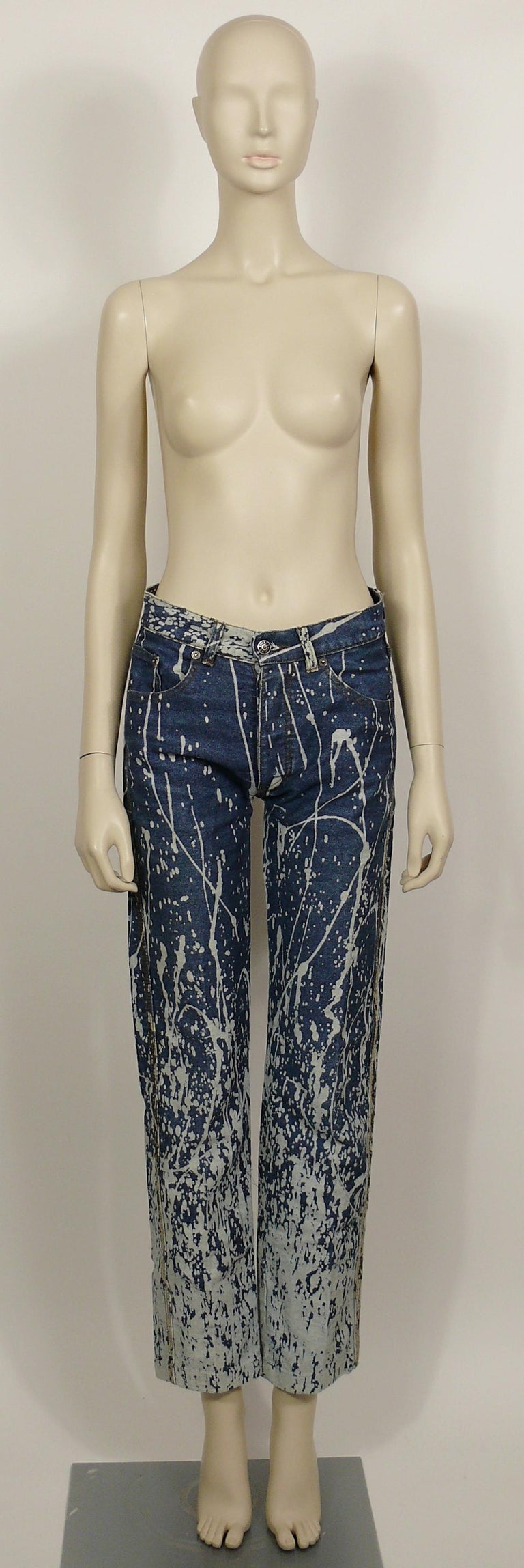 Jean Paul Gaultier Vintage Jackson Pollock Inspired Denim Pants
