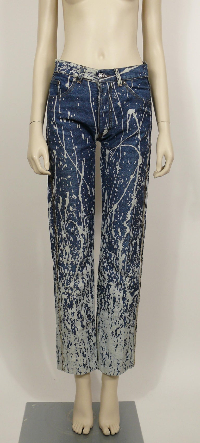Jean Paul Gaultier Vintage Jackson Pollock Inspired Denim Pants