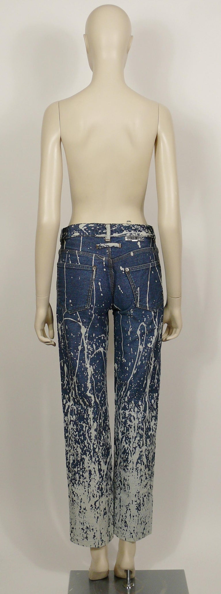 Jean Paul Gaultier Vintage Jackson Pollock Inspired Denim Pants