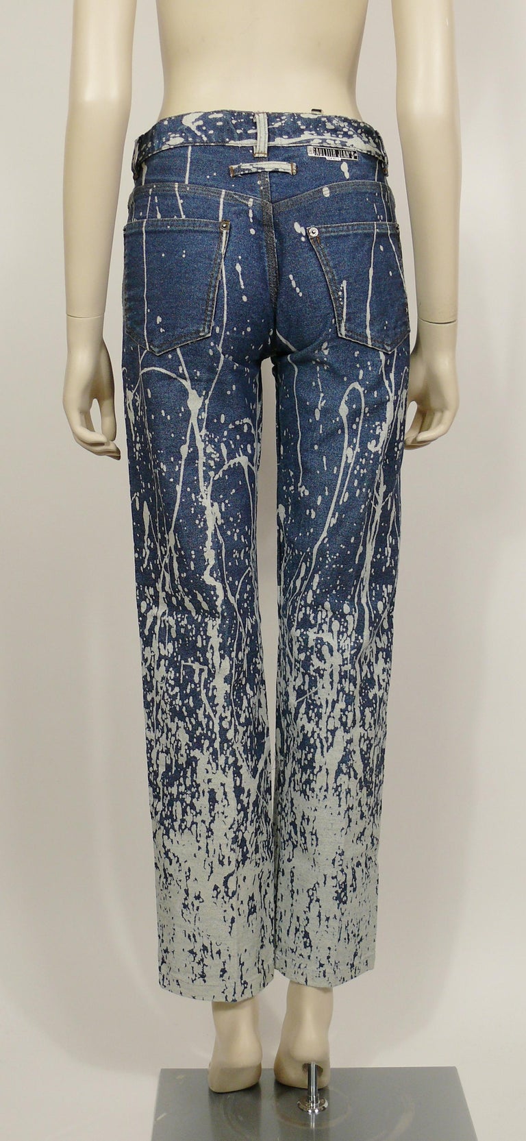 Jean Paul Gaultier Vintage Jackson Pollock Inspired Denim Pants