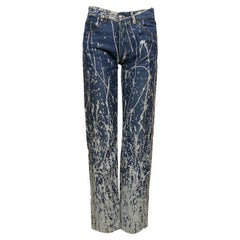 Jean Paul Gaultier Vintage Jackson Pollock Inspired Denim Pants Trousers