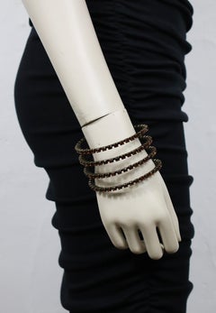 JEAN PAUL GAULTIER Vintage Jewelled Coil Cuff Bracelet