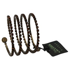 JEAN PAUL GAULTIER Vintage Jewelled Coil Cuff Bracelet