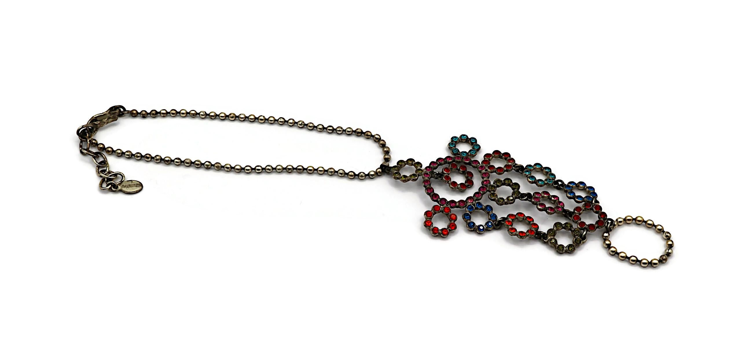 JEAN PAUL GAULTIER Vintage Jewelled Ring and Bracelet In Good Condition For Sale In Nice, FR