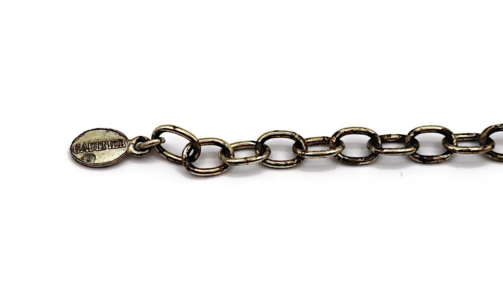 JEAN PAUL GAULTIER Vintage Jewelled Ring and Bracelet For Sale 2