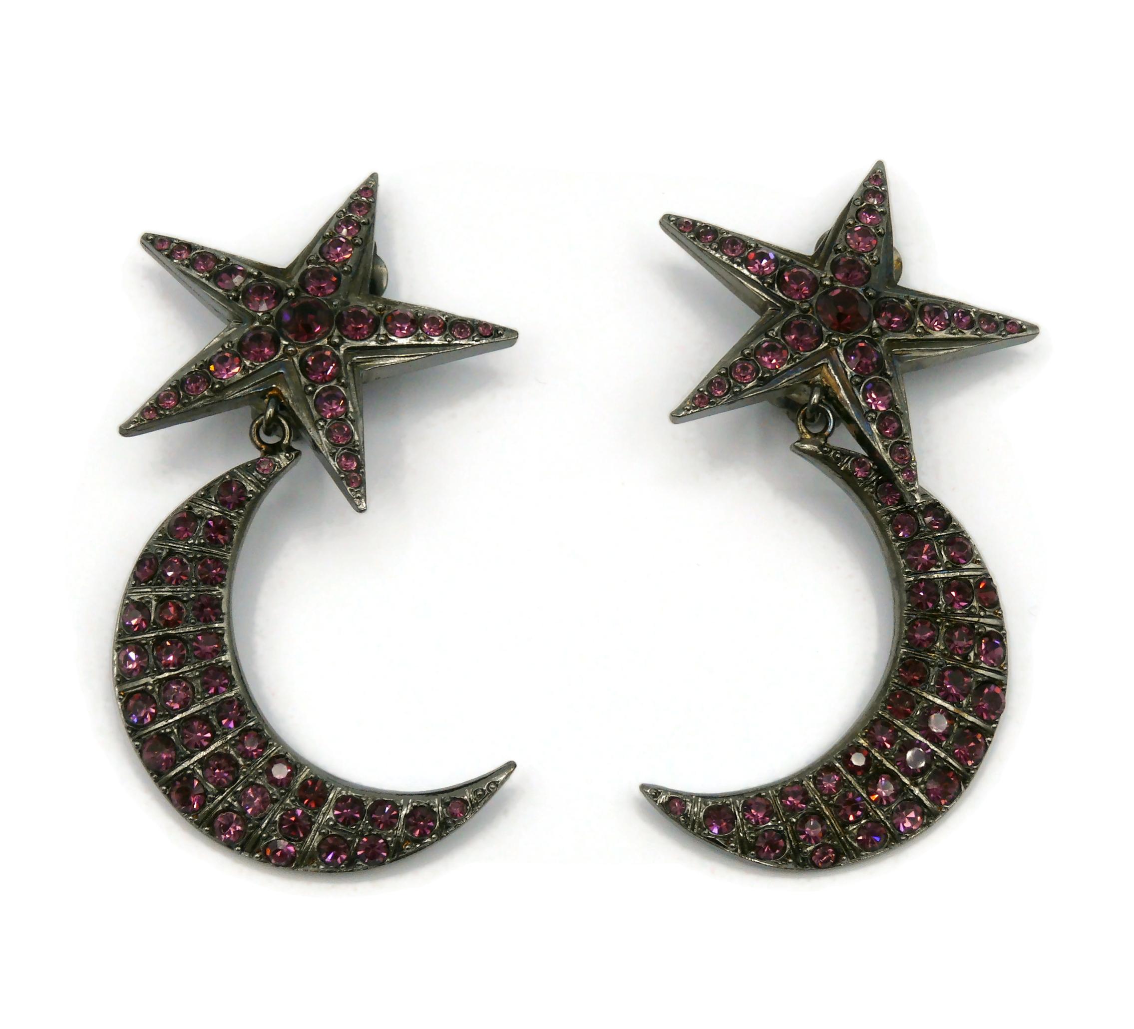 crescent moon earrings dangle