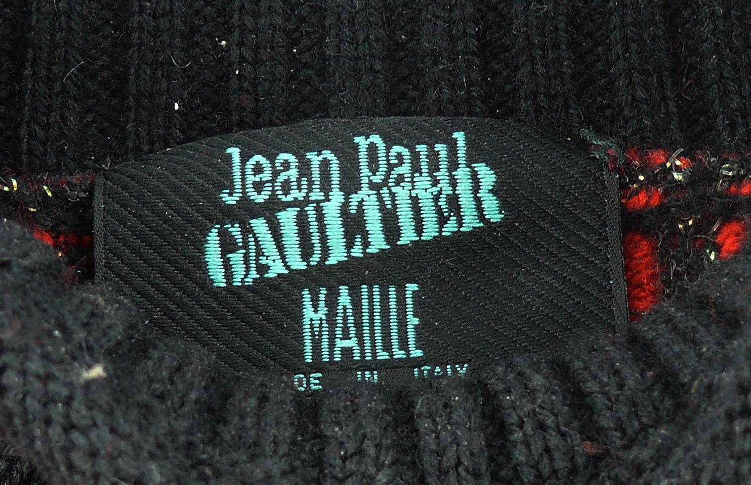 Black Jean Paul Gaultier Vintage Knit Circuit Board Sweater For Sale