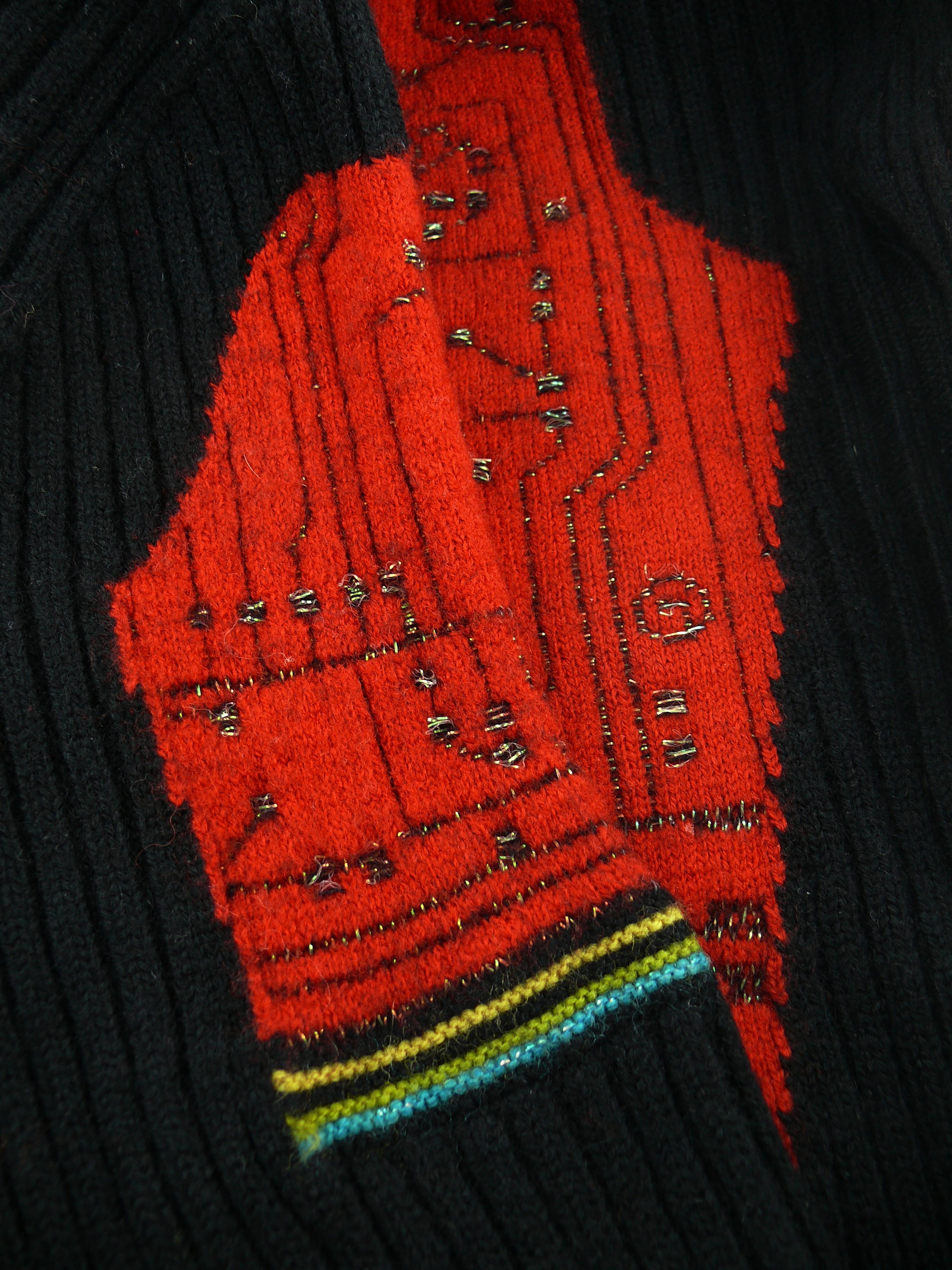 Women's or Men's Jean Paul Gaultier Vintage Knit Circuit Board Sweater Size L