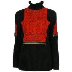 Jean Paul Gaultier Vintage Knit Circuit Board Sweater Size L