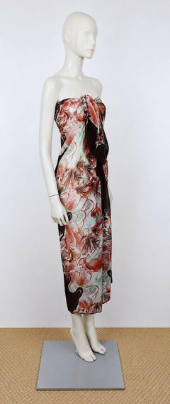 Robe paréo en maille transparente à imprimé tatouage vintage « Koi Fish » de JEAN PAUL GAULTIER