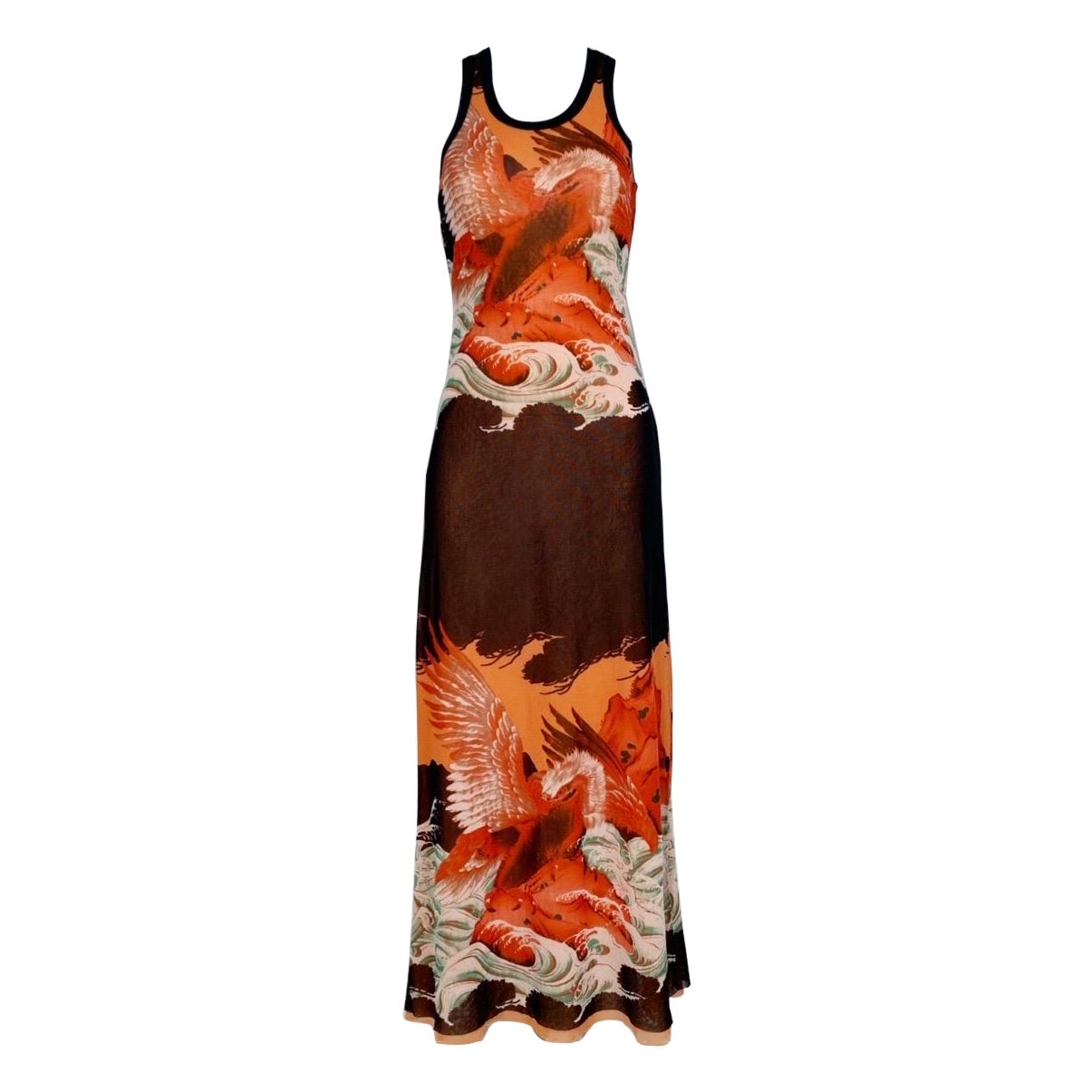 JEAN PAUL GAULTIER Vestito a rete 'Koi Tattoo' vintage inizio anni 2000 in vendita