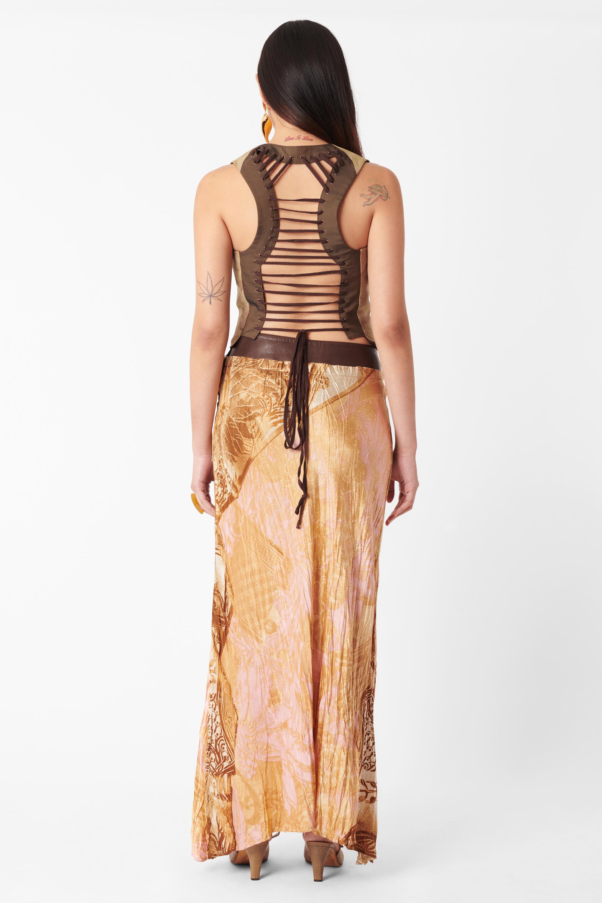 Jean Paul Gaultier Vintage Lace Up Backless Vest In Excellent Condition In London, GB