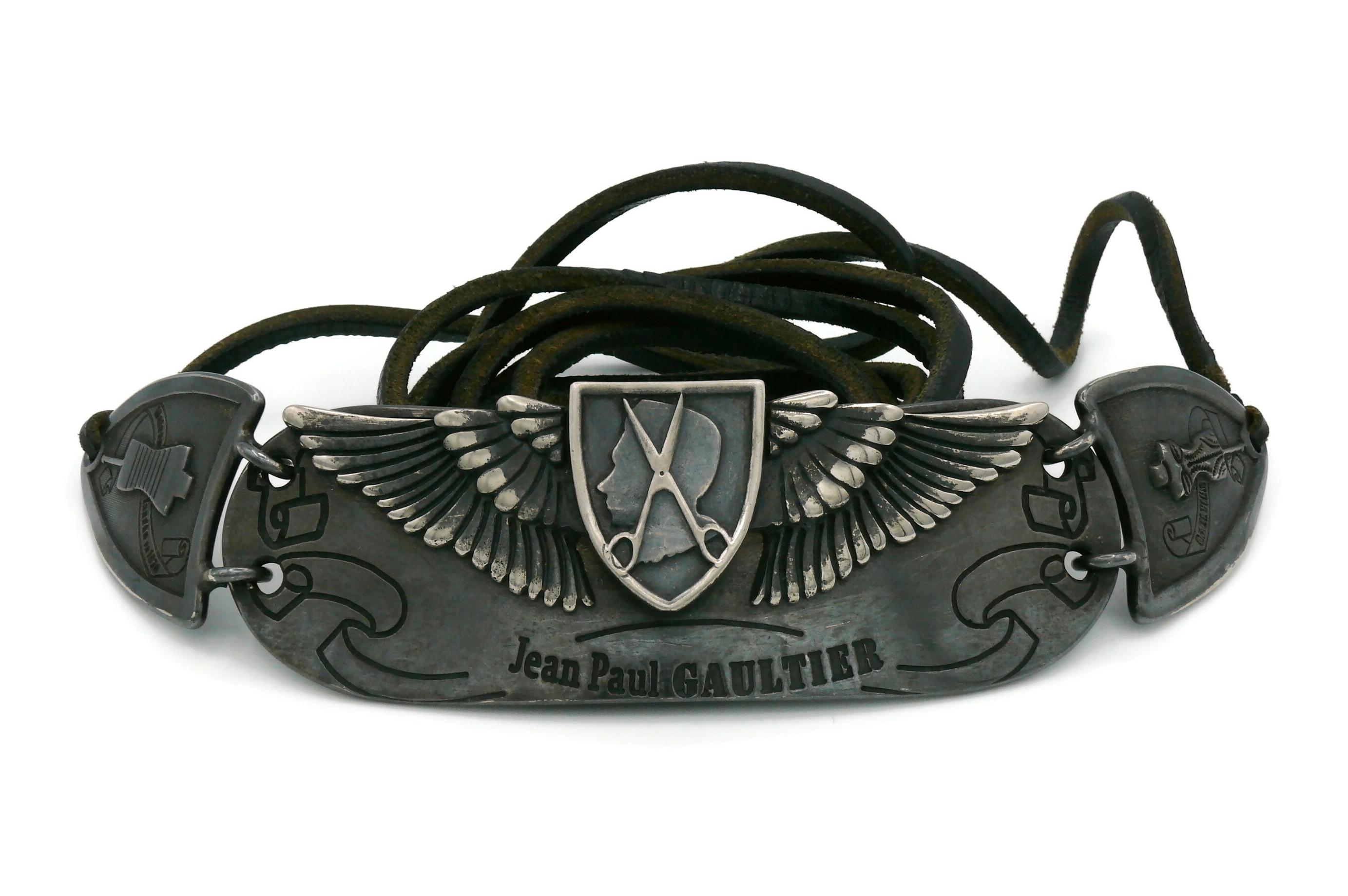 Black JEAN PAUL GAULTIER Vintage Limited Edition Moto Belt 