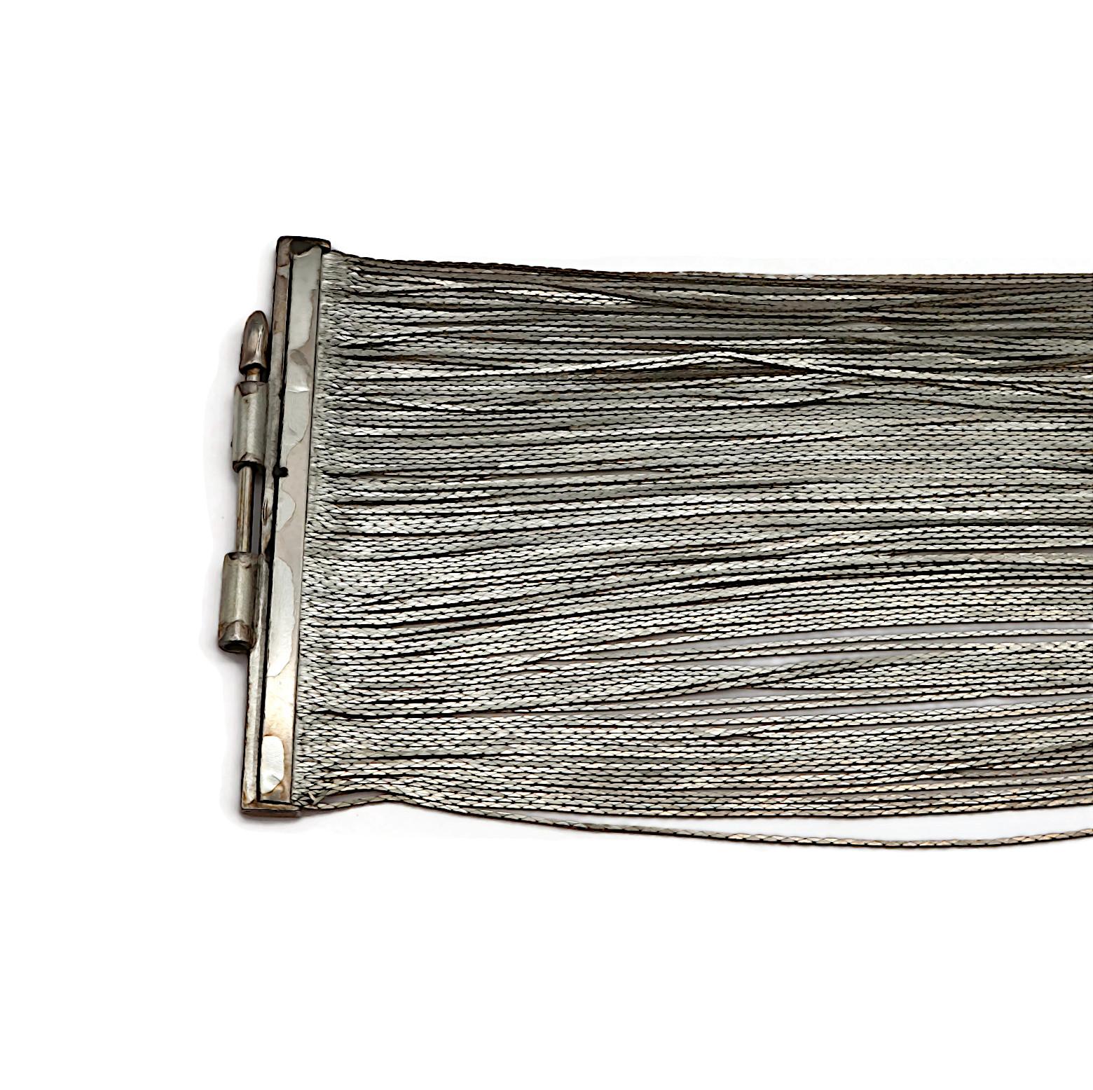 JEAN PAUL GAULTIER Vintage Liquid Silver Tone Cuff Bracelet For Sale 6