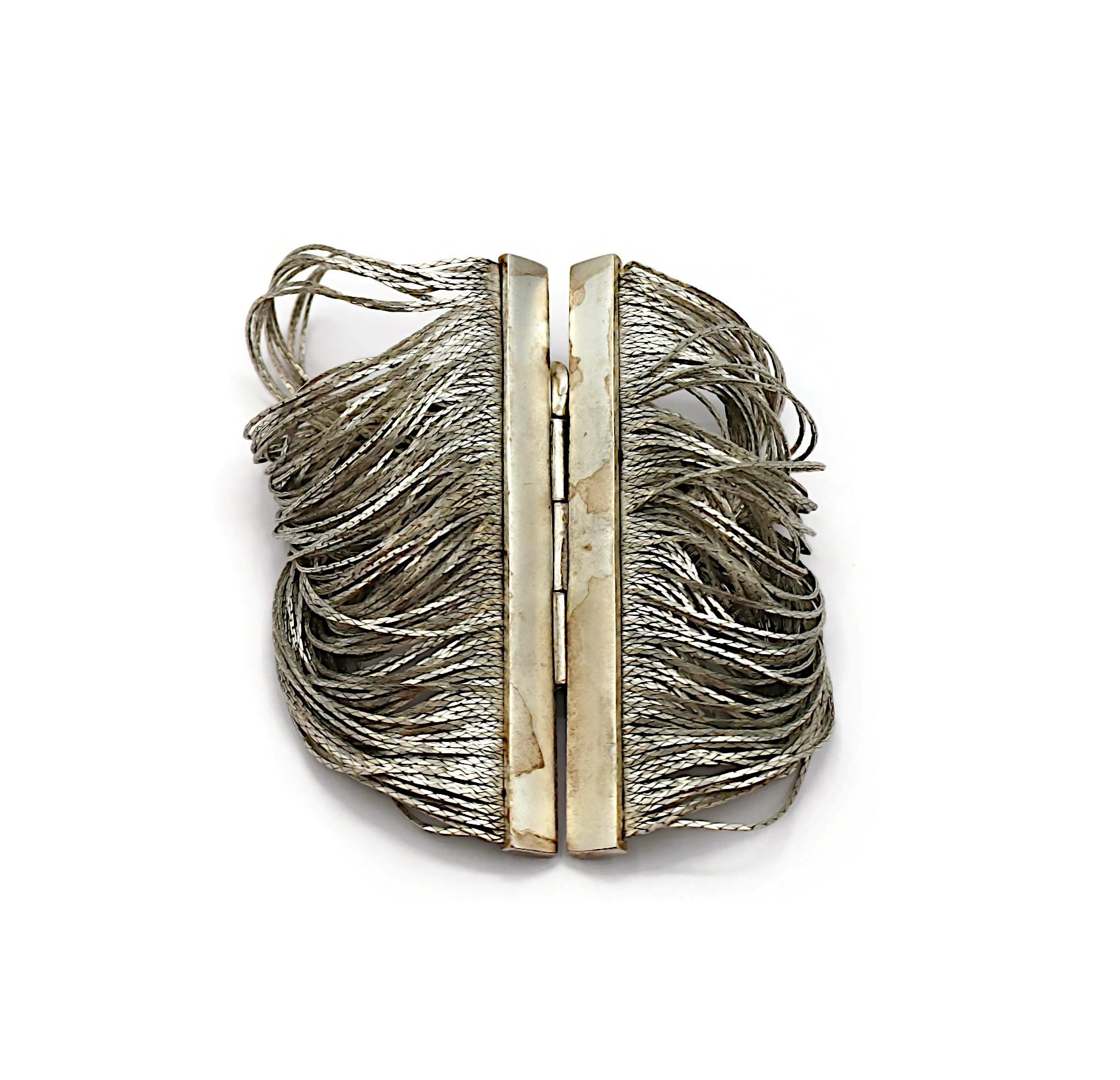 JEAN PAUL GAULTIER Vintage Liquid Silver Tone Cuff Bracelet For Sale 9