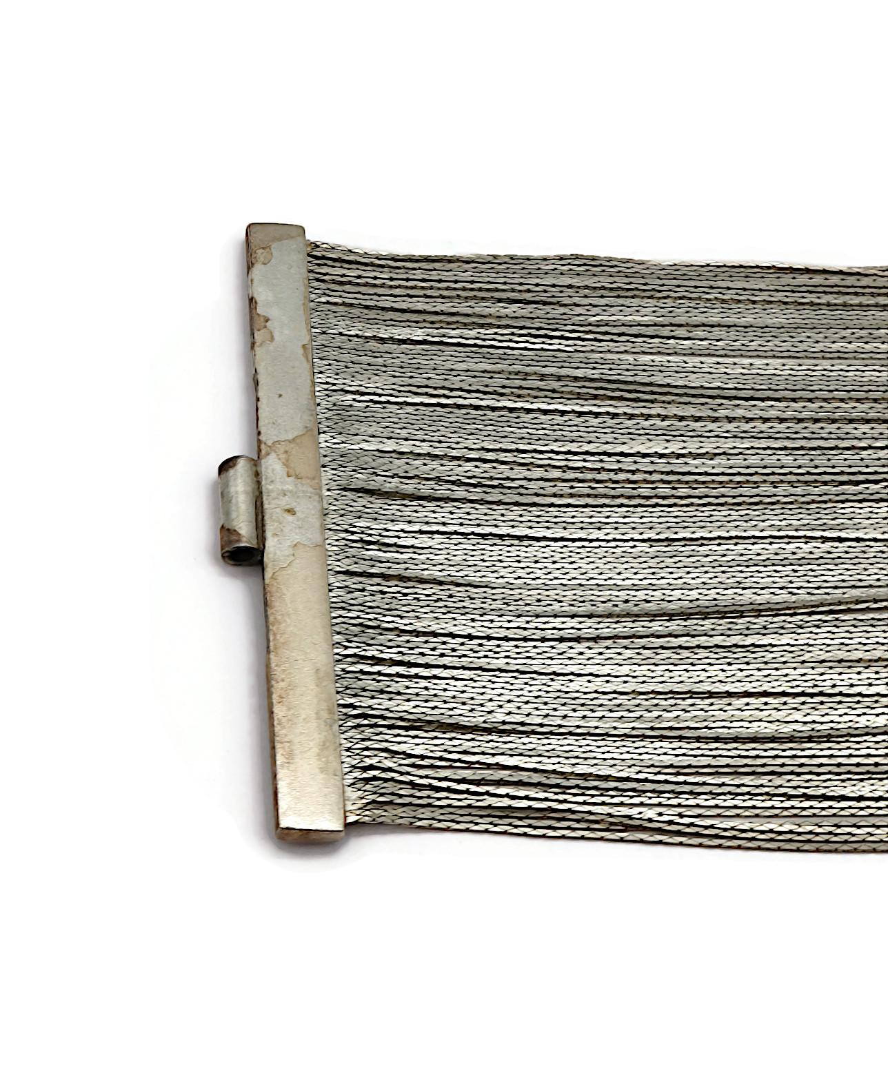 JEAN PAUL GAULTIER Vintage Liquid Silver Tone Cuff Bracelet In Good Condition For Sale In Nice, FR