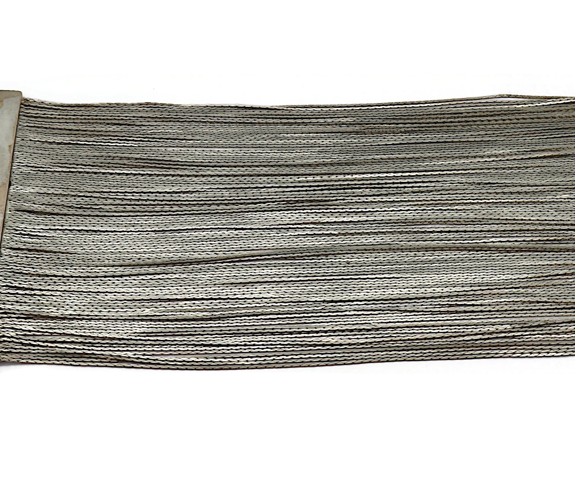 Women's JEAN PAUL GAULTIER Vintage Liquid Silver Tone Cuff Bracelet For Sale