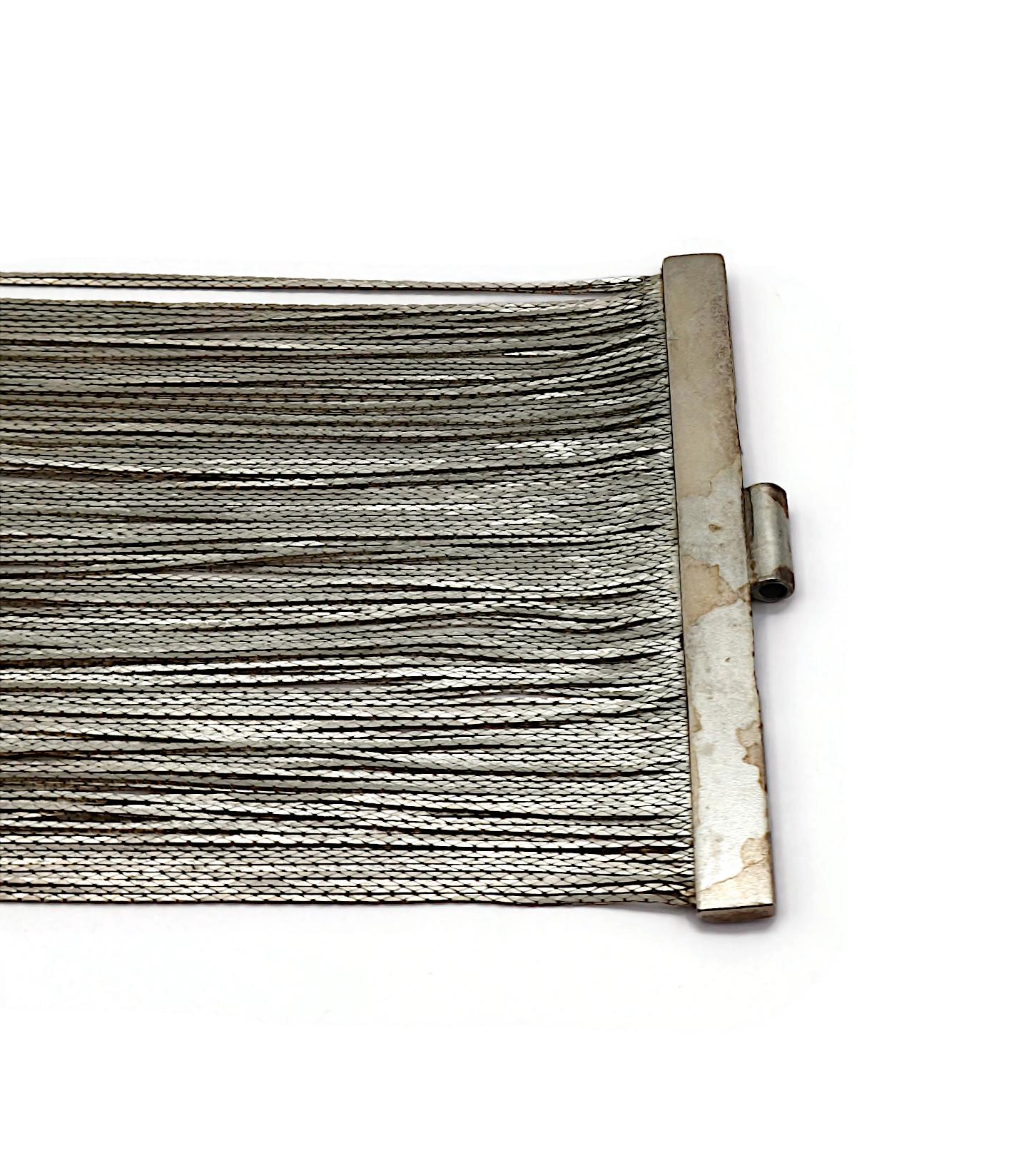 JEAN PAUL GAULTIER Vintage Liquid Silver Tone Cuff Bracelet For Sale 4