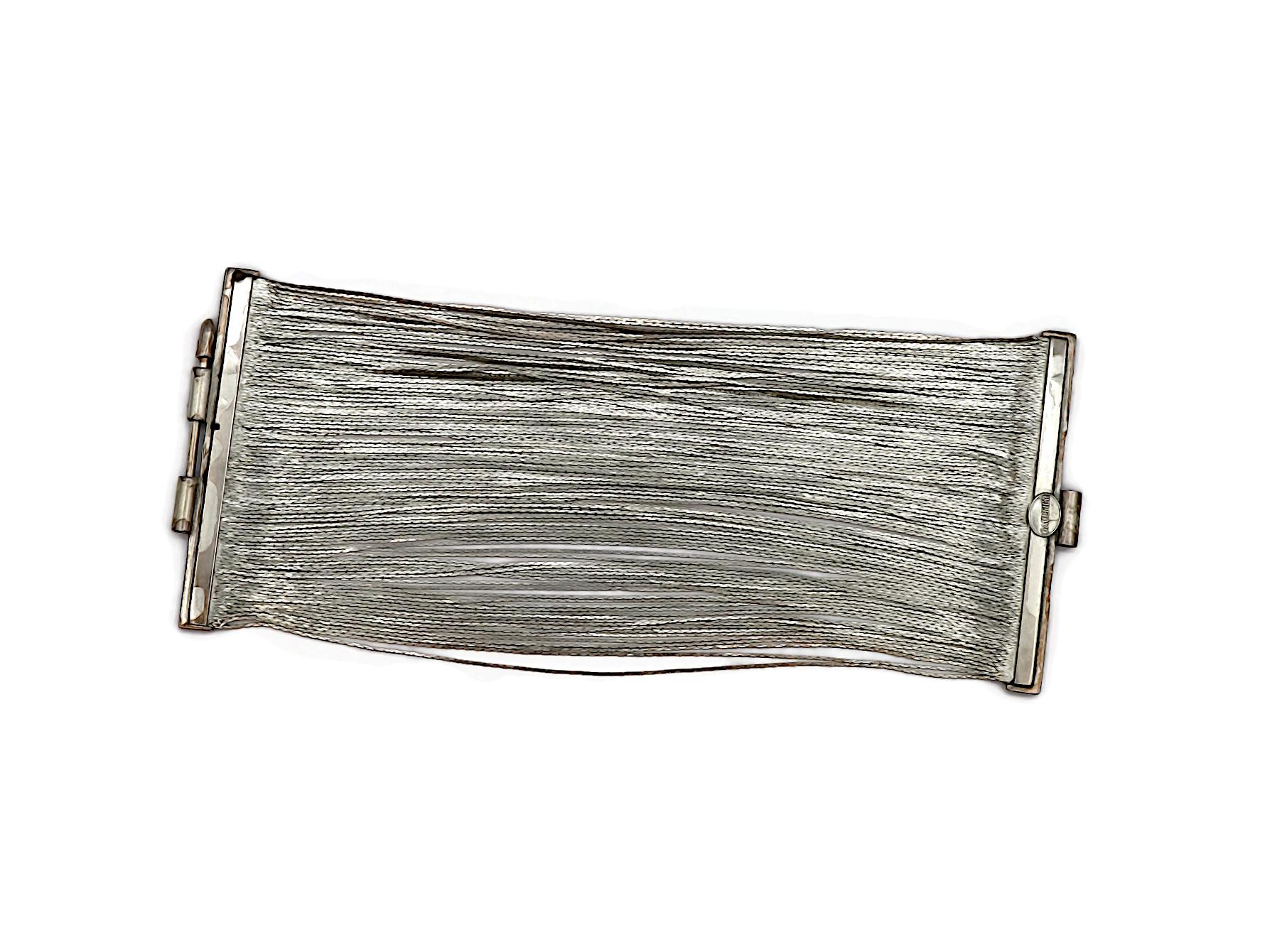 JEAN PAUL GAULTIER Vintage Liquid Silver Tone Cuff Bracelet For Sale 5