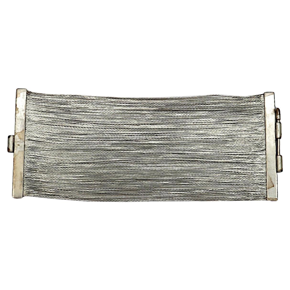 JEAN PAUL GAULTIER Vintage Liquid Silver Tone Cuff Bracelet For Sale