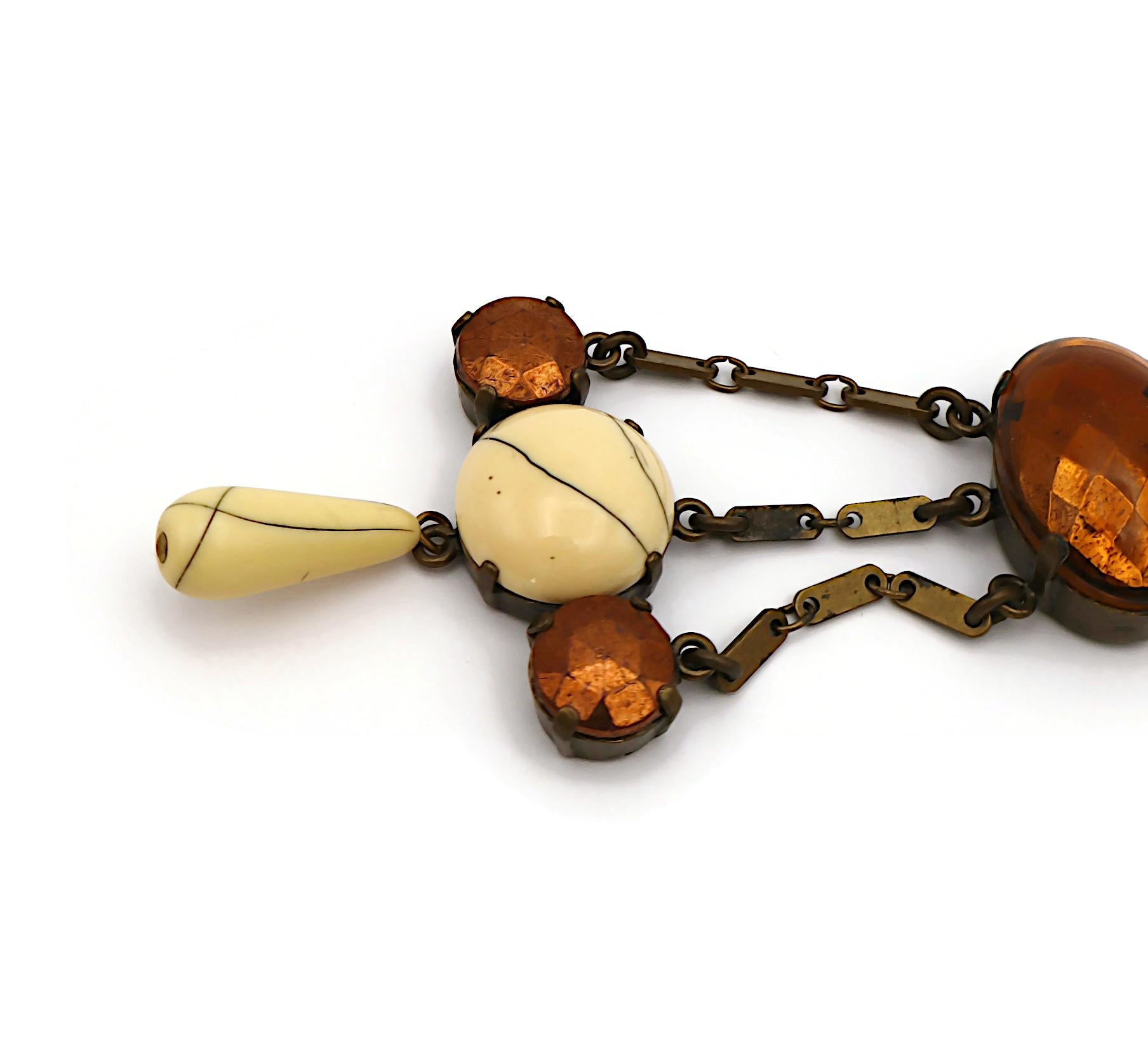 JEAN PAUL GAULTIER Langer Kronleuchter-Ohrring im Vintage-Stil, baumelnd im Angebot 5