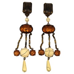 JEAN PAUL GAULTIER Boucles d'oreilles pendantes Vintage Long Chandelier