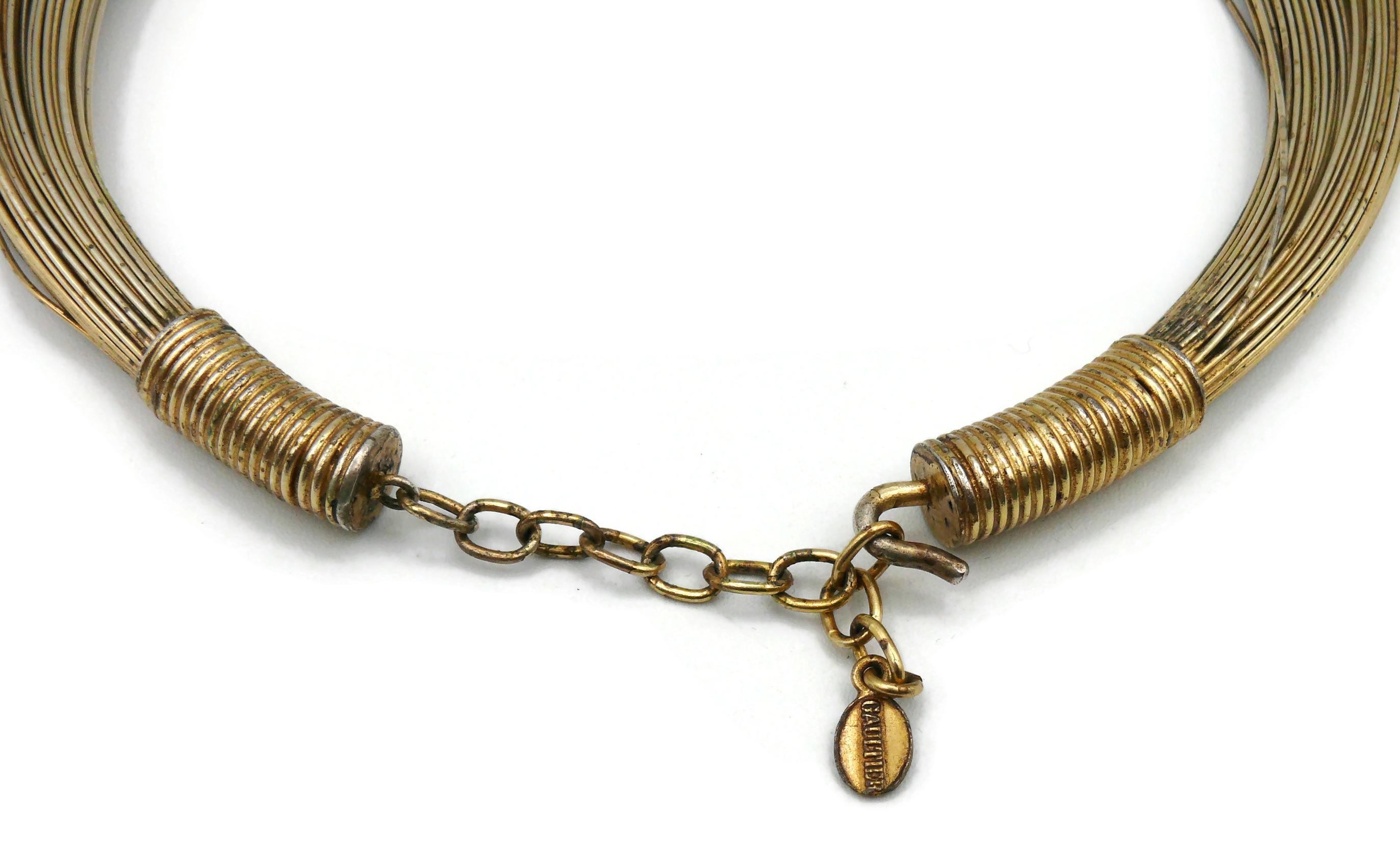 JEAN PAUL GAULTIER Vintage Masai Multi Wire Choker Necklace For Sale 5
